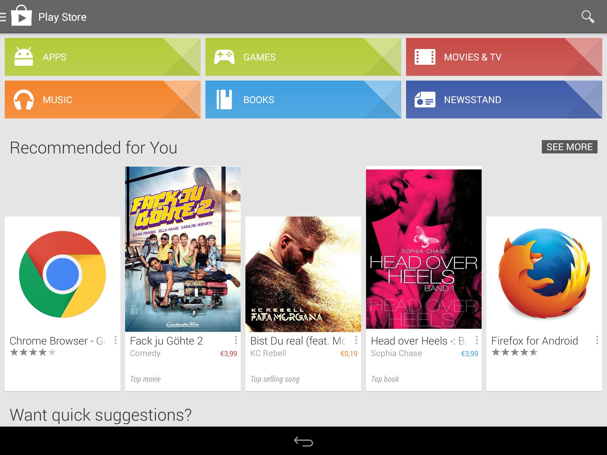 does windows 10 tablet have google play store